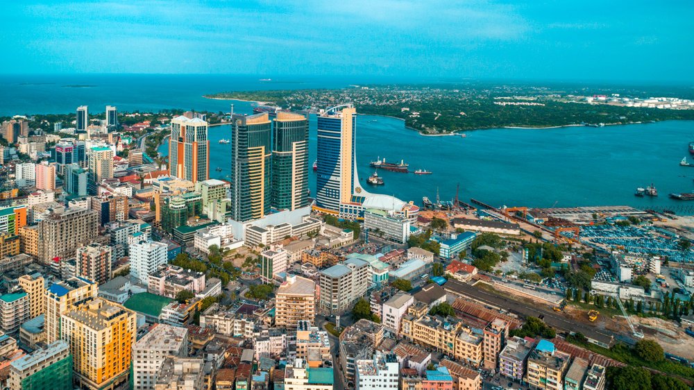 aerial view of the city of Dar es Salaam