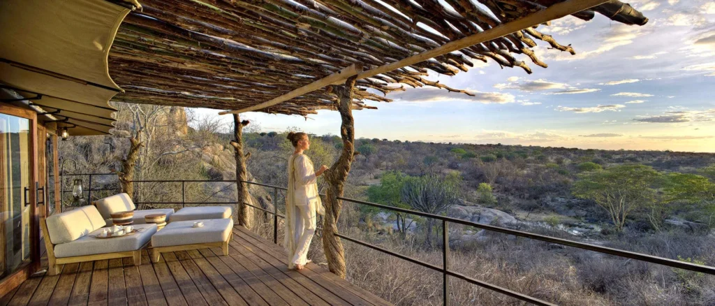 Romantic Tanzania safari accommodation with sunset views and luxury safari suites