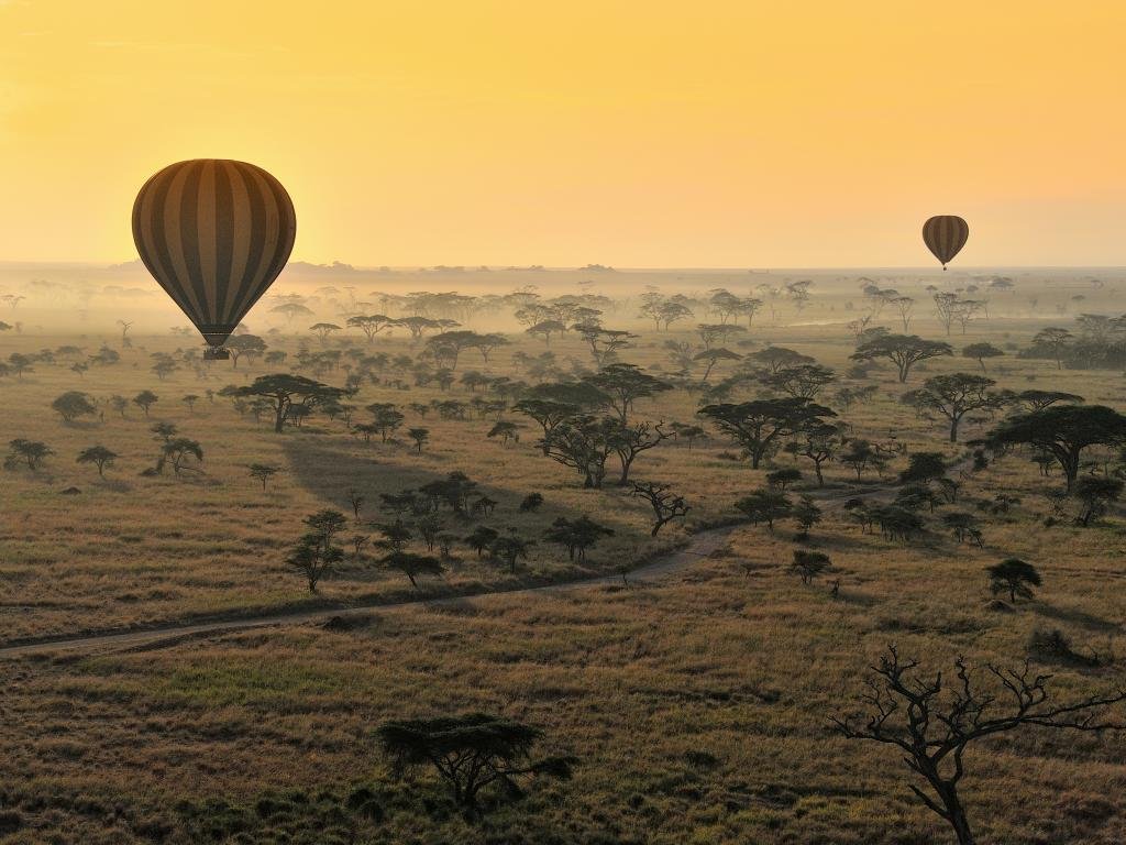 ballon Safari during Tanzania Safari from USA couple